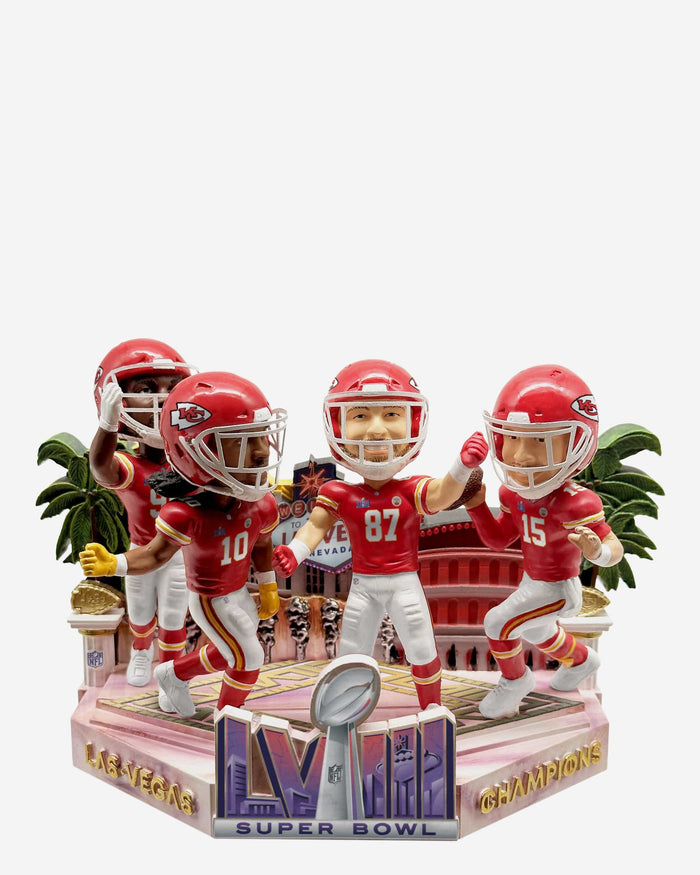 Kansas City Chiefs Super Bowl LVIII Champions Mini Bobblehead Scene FOCO - FOCO.com