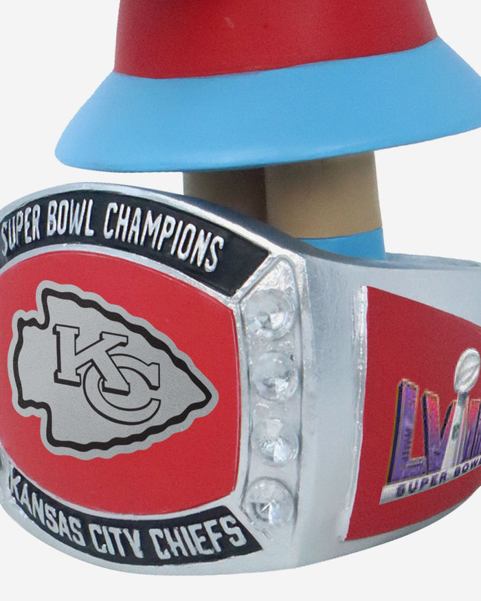 Lucy Van Pelt Peanuts Kansas City Chiefs Super Bowl LVIII Champions Ring Base Bobblehead  FOCO - FOCO.com