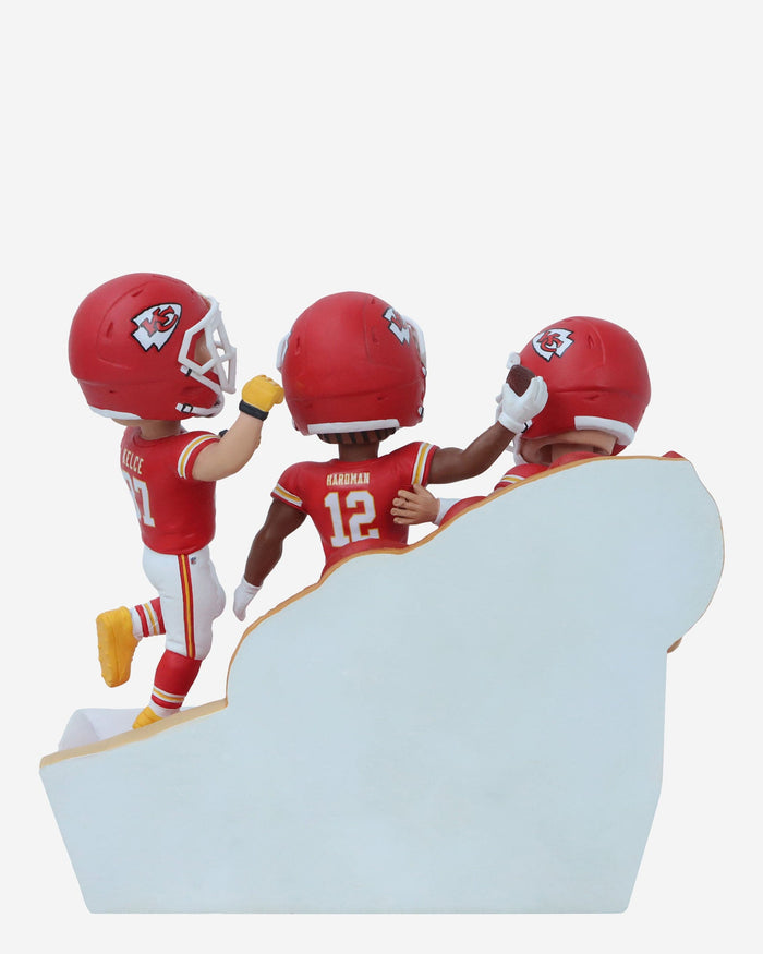 Patrick Mahomes & Mecole Hardman & Travis Kelce Kansas City Chiefs Super Bowl LVIII Triple Bobblehead FOCO - FOCO.com