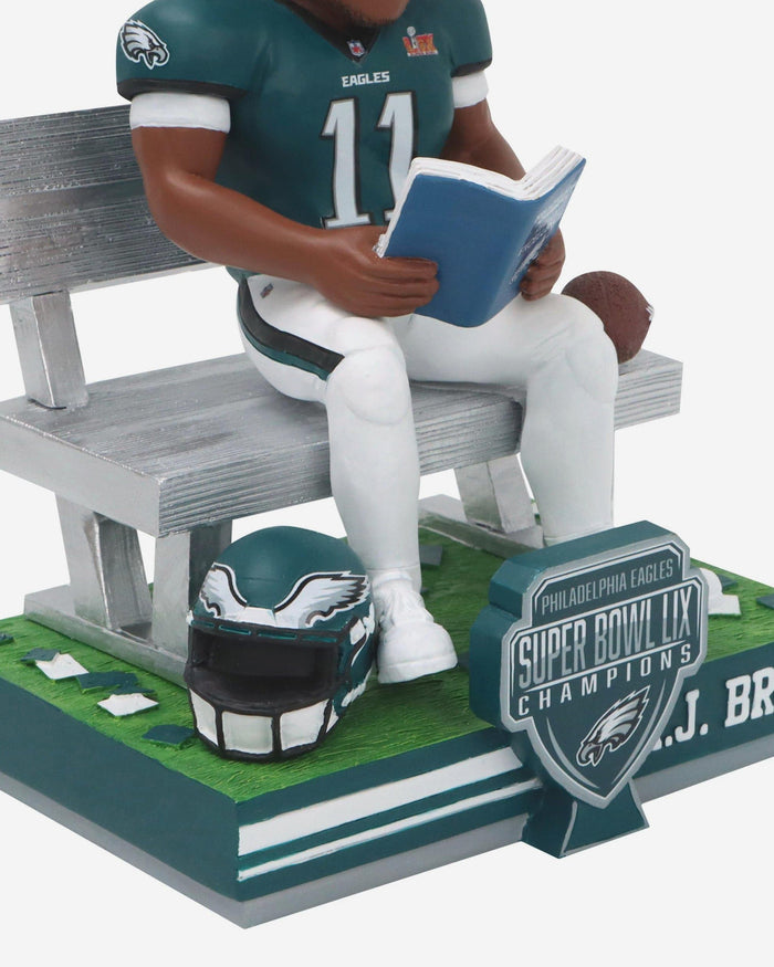 AJ Brown Philadelphia Eagles Super Bowl LIX Champions Champion Book Club Bobblehead FOCO - FOCO.com