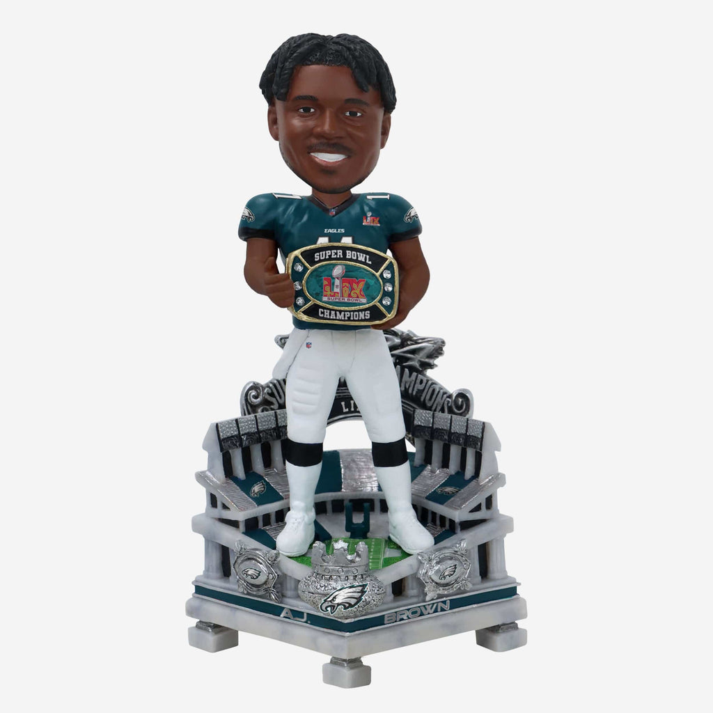 AJ Brown Philadelphia Eagles Super Bowl LIX Champions Celebration Bobblehead FOCO - FOCO.com