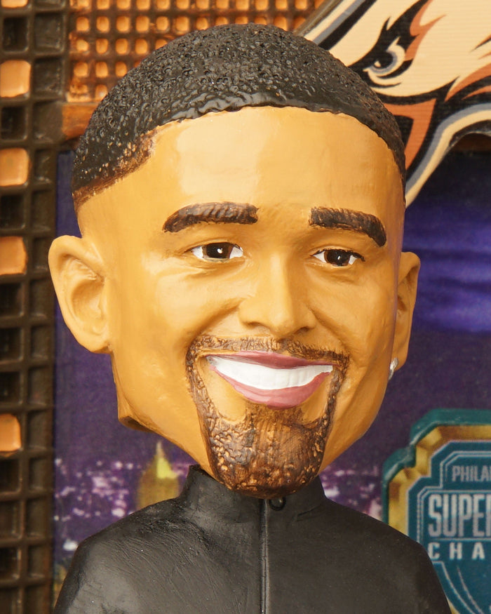 Saquon Barkley & Jalen Hurts Philadelphia Eagles Super Bowl LIX Champions Couch Dual Bobblehead FOCO - FOCO.com