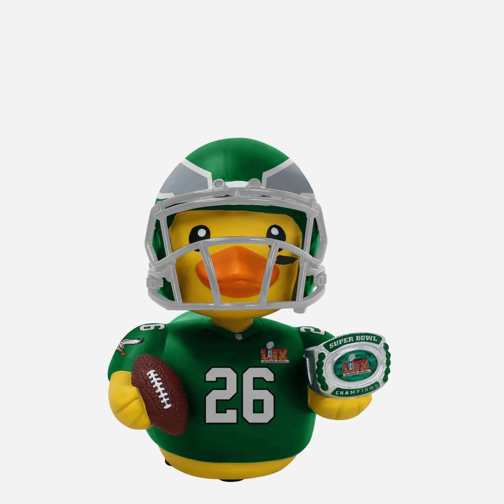 Saquon Barkley Philadelphia Eagles Super Bowl LIX Champions Kelly Green Player Bobble Duck Mini Bobblehead FOCO - FOCO.com