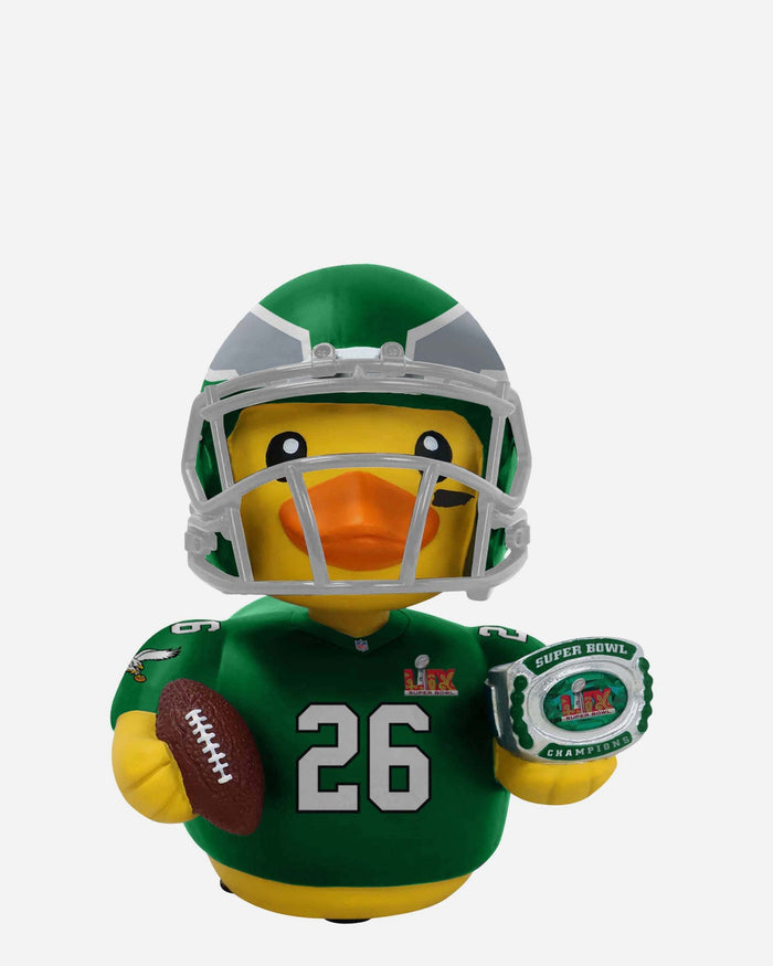 Saquon Barkley Philadelphia Eagles Super Bowl LIX Champions Kelly Green Player Bobble Duck Mini Bobblehead FOCO - FOCO.com