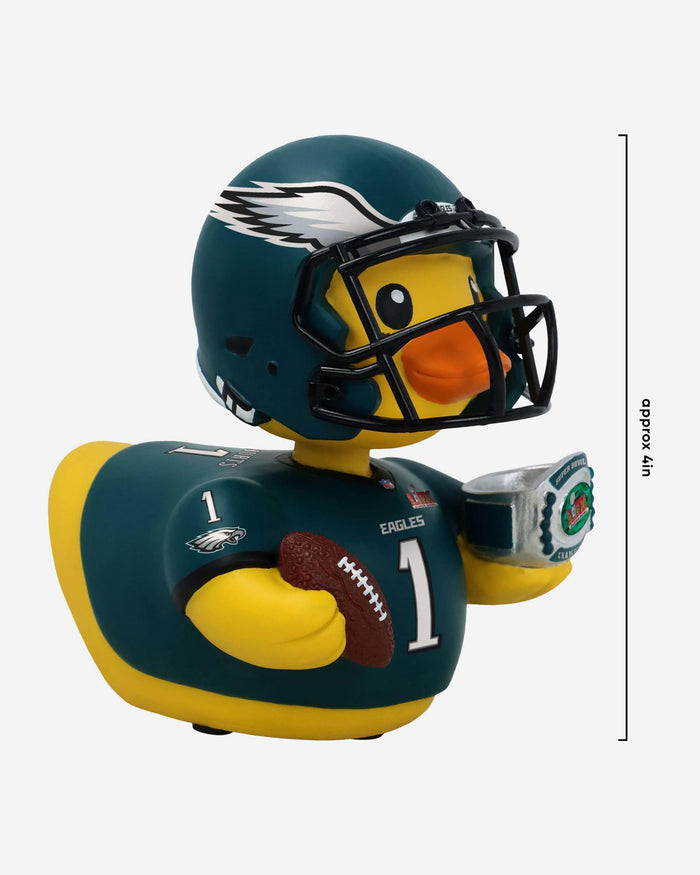 Jalen Hurts Philadelphia Eagles Super Bowl LIX Champions Player Bobble Duck Mini Bobblehead FOCO - FOCO.com