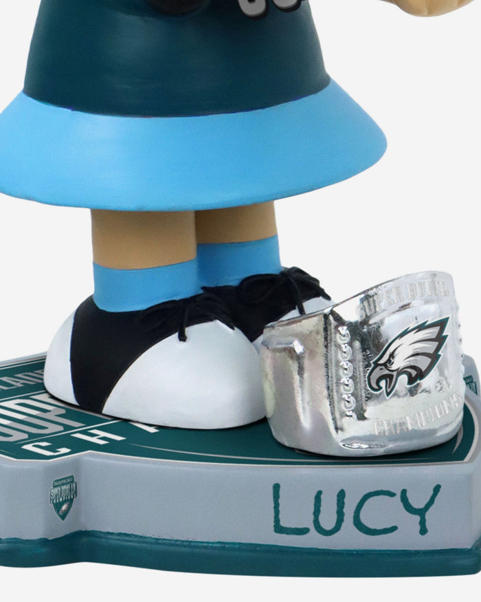 Philadelphia Eagles Lucy Van Pelt Peanuts Super Bowl LIX Champions Ring Bobblehead FOCO - FOCO.com