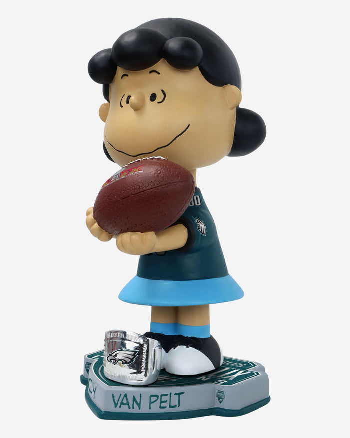 Philadelphia Eagles Lucy Van Pelt Peanuts Super Bowl LIX Champions Ring Bobblehead FOCO - FOCO.com