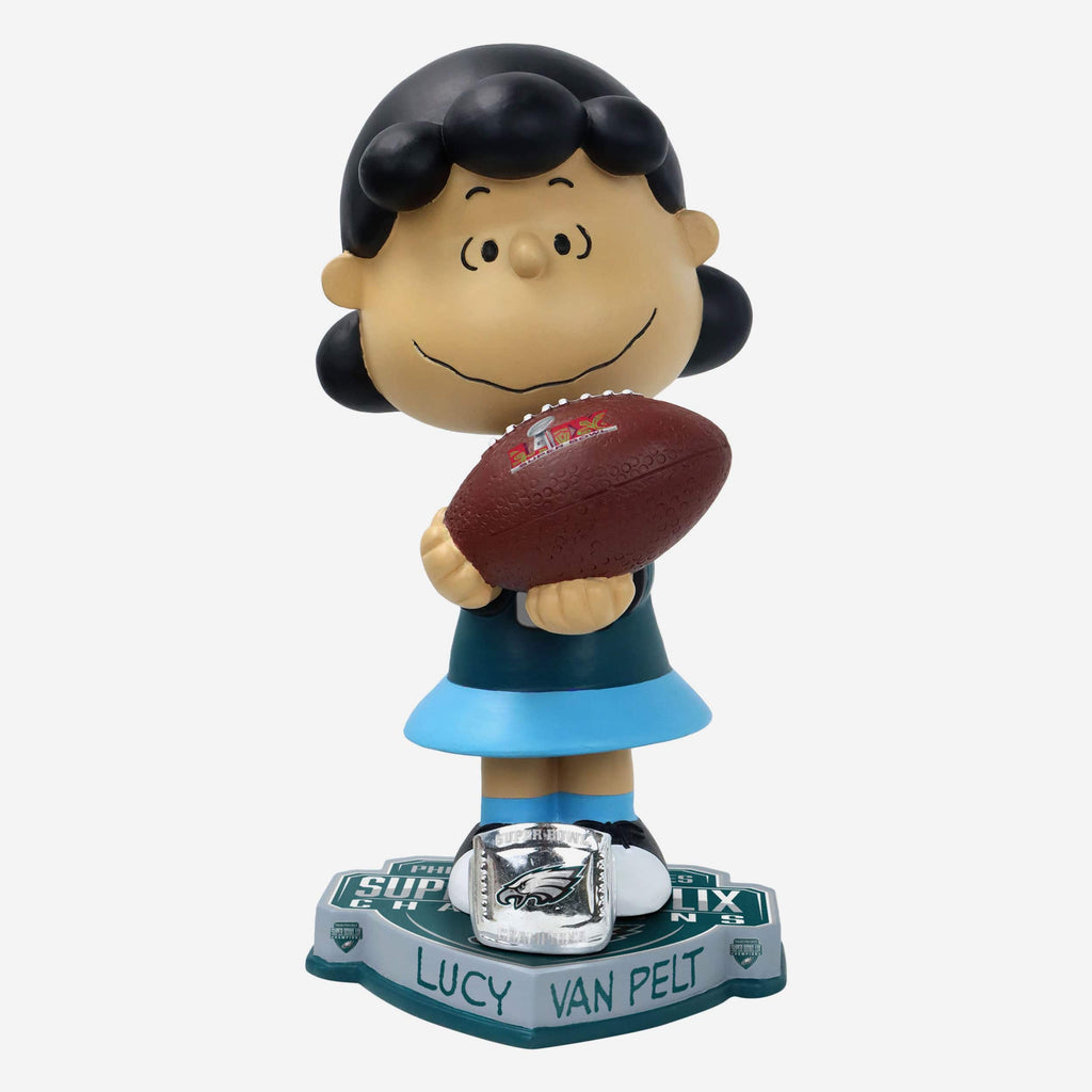 Philadelphia Eagles Lucy Van Pelt Peanuts Super Bowl LIX Champions Ring Bobblehead FOCO - FOCO.com