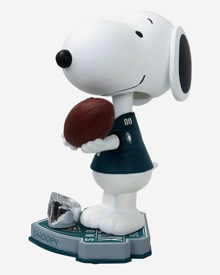 Philadelphia Eagles Snoopy Peanuts Super Bowl LIX Champions Ring Bobblehead FOCO - FOCO.com