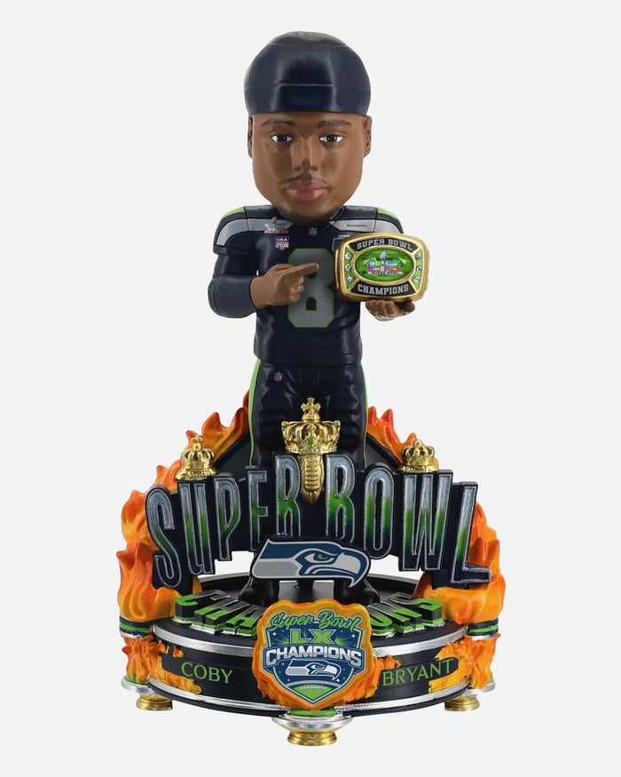 Coby Bryant Seattle Seahawks Super Bowl LX Champions Celebration Bobblehead FOCO - FOCO.com