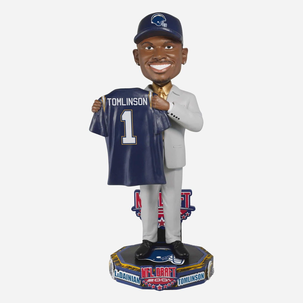 Ladainian Tomlinson Los Angeles Chargers 2001 NFL Draft Pick Bobblehead FOCO - FOCO.com
