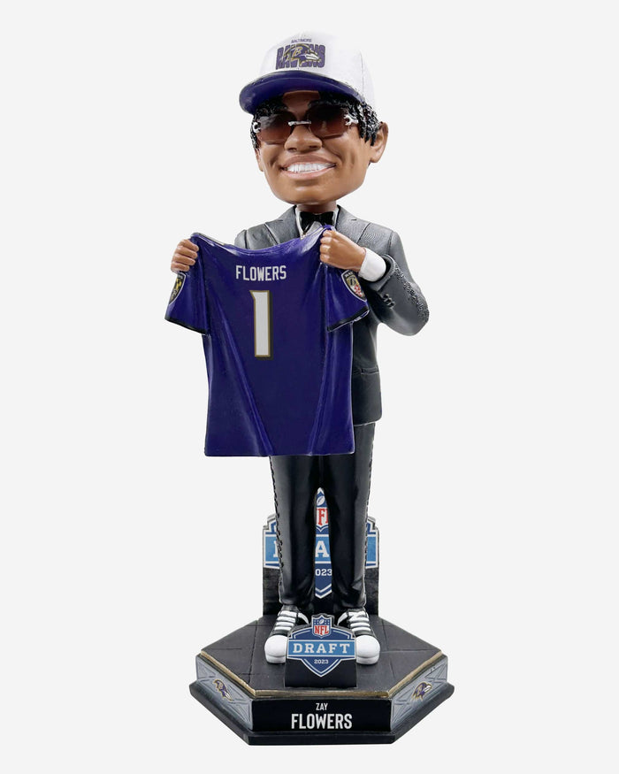 Zay Flowers Baltimore Ravens 2023 Draft Pick Bobblehead FOCO - FOCO.com