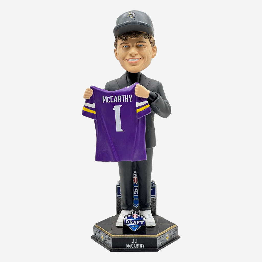 JJ McCarthy Minnesota Vikings 2024 Draft Pick Bobblehead FOCO - FOCO.com