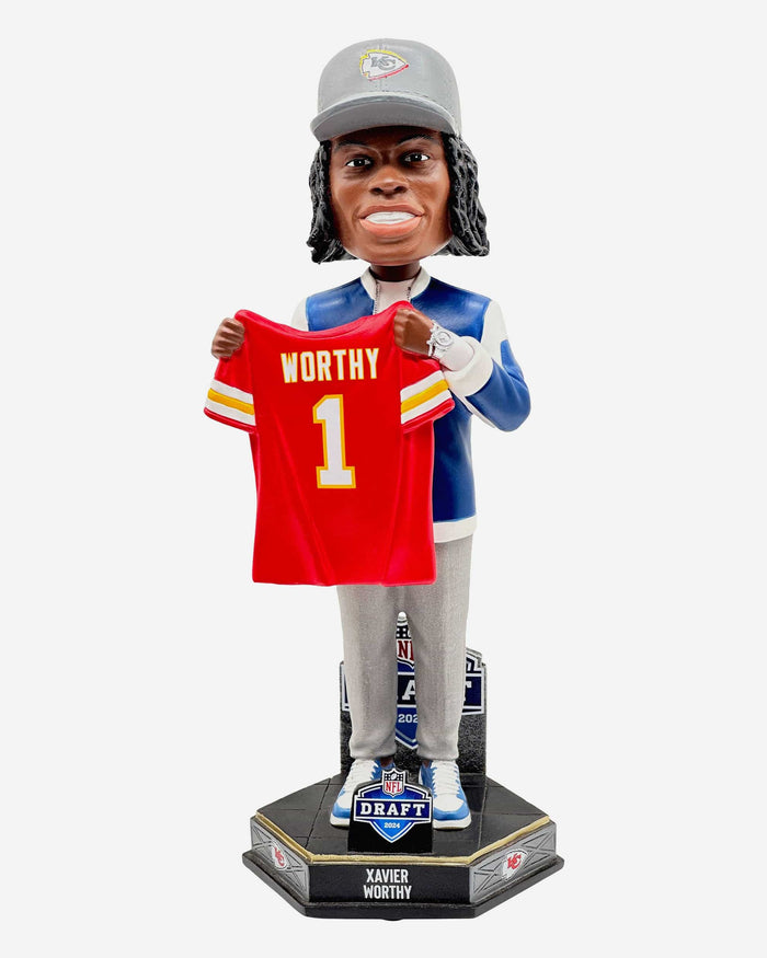 Xavier Worthy Kansas City Chiefs 2024 Draft Pick Bobblehead FOCO - FOCO.com