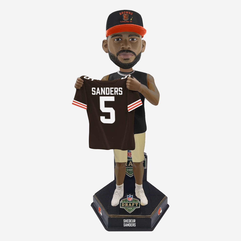Shedeur Sanders Cleveland Browns 2025 NFL Draft Pick 144 Bobblehead FOCO - FOCO.com