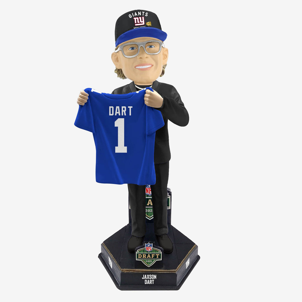 Jaxson Dart New York Giants 2025 NFL Draft Pick Number 25 Bobblehead FOCO - FOCO.com