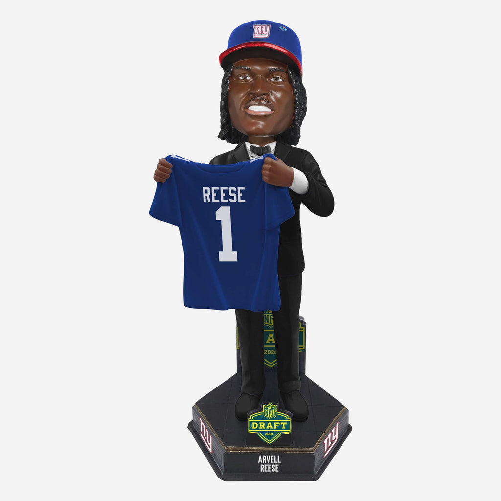 Arvell Reese New York Giants 2026 NFL Draft Pick Number 5 Bobblehead FOCO - FOCO.com