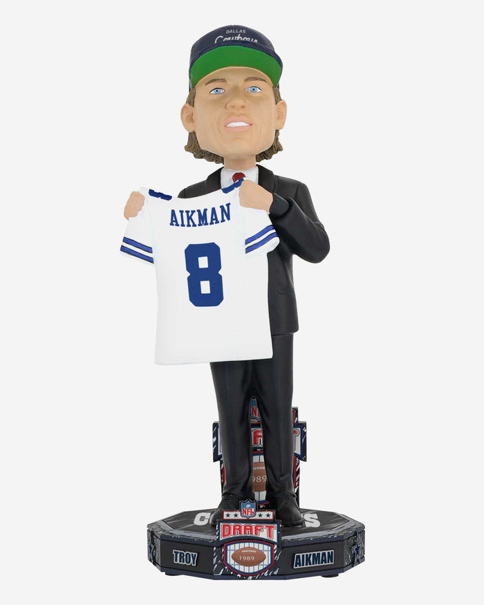 Troy Aikman Dallas Cowboys 1989 Draft Pick Bobblehead FOCO - FOCO.com