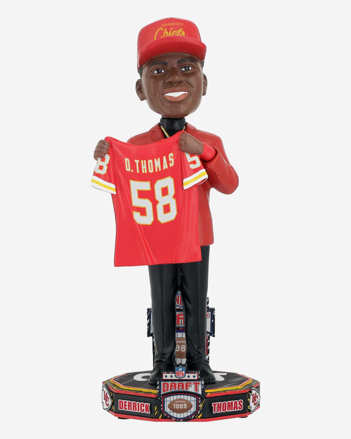 Derrick Thomas Kansas City Chiefs 1989 Draft Pick Bobblehead FOCO - FOCO.com