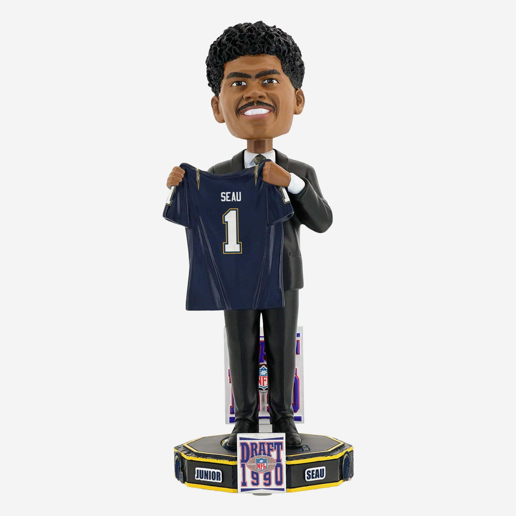 Junior Seau Los Angeles Chargers 1990 NFL Draft Pick Bobblehead FOCO - FOCO.com