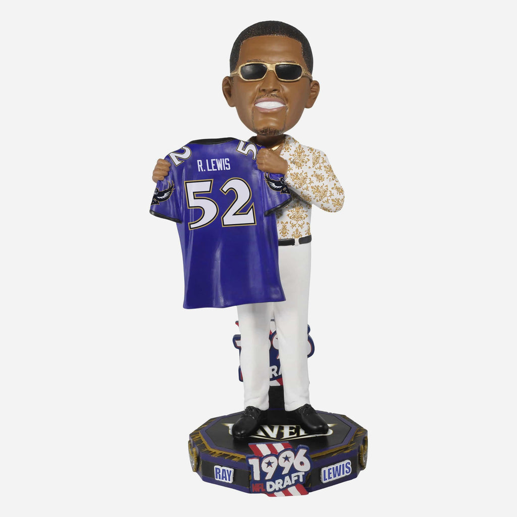 Ray Lewis Baltimore Ravens 1996 NFL Draft Pick Bobblehead FOCO - FOCO.com
