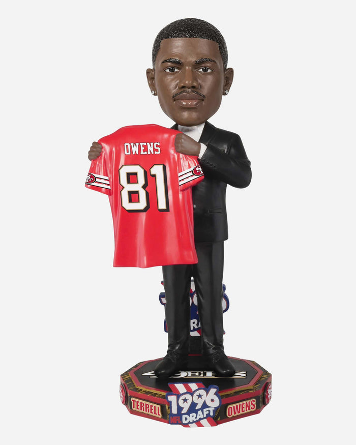 Terrell Owens San Francisco 49ers 1996 NFL Draft Pick Bobblehead FOCO - FOCO.com