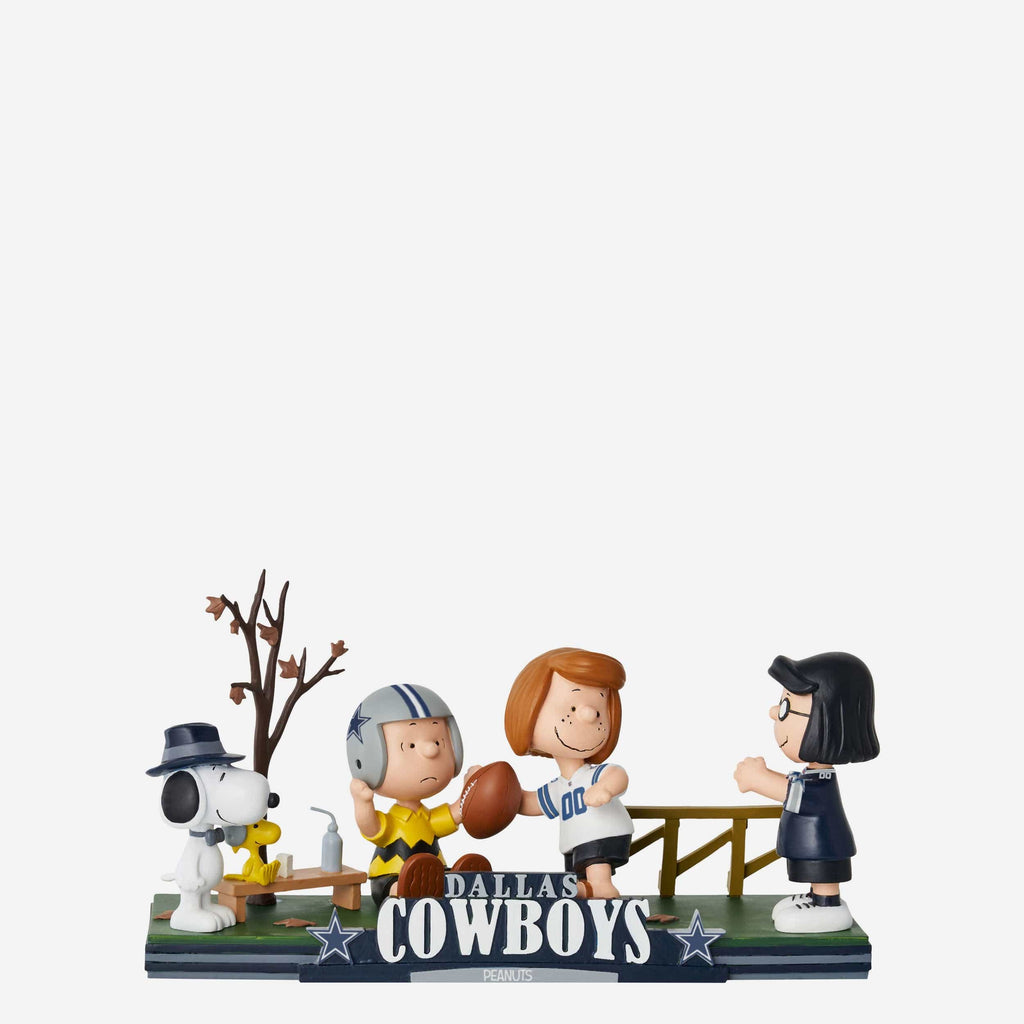 Dallas Cowboys Peanuts Gang Mini Bobblehead Scene FOCO - FOCO.com