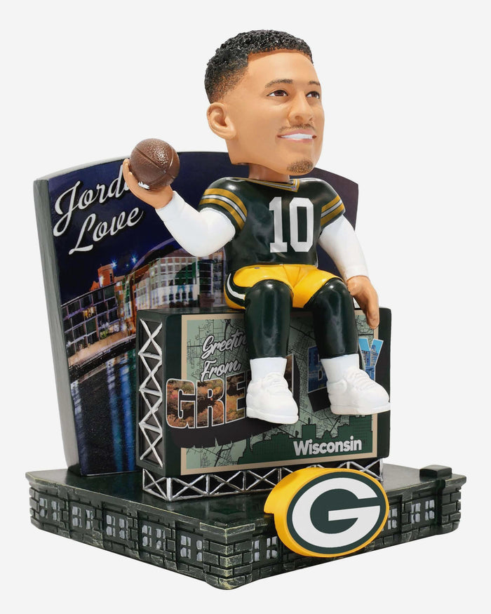 Jordan Love Green Bay Packers Greetings From Bobblehead FOCO - FOCO.com