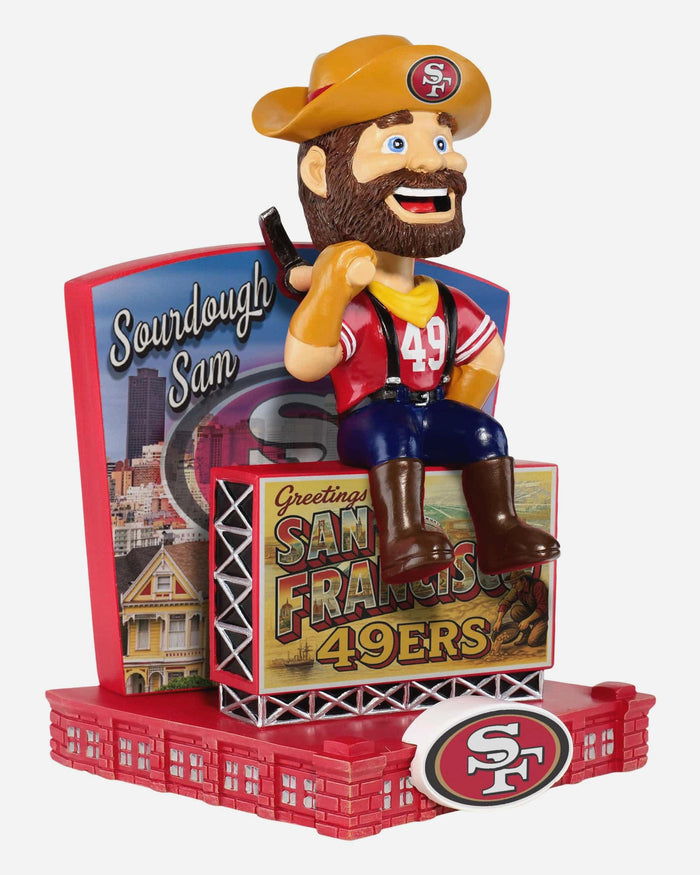 Sourdough Sam San Francisco 49ers Greetings From Mascot Bobblehead FOCO - FOCO.com