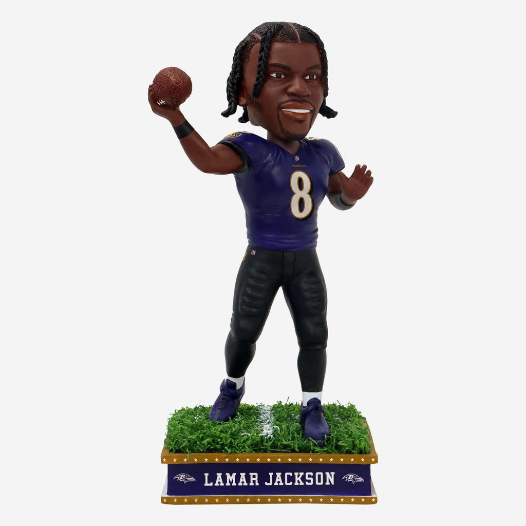 Lamar Jackson Baltimore Ravens Field Star Bobblehead FOCO - FOCO.com