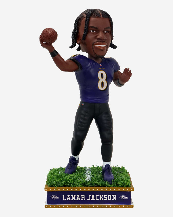 Lamar Jackson Baltimore Ravens Field Star Bobblehead FOCO - FOCO.com