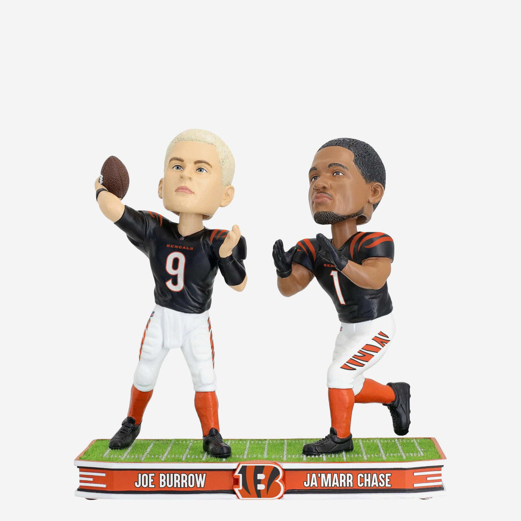 Joe Burrow & Ja'Marr Chase Cincinnati Bengals Field Stars Dual Bobblehead FOCO - FOCO.com