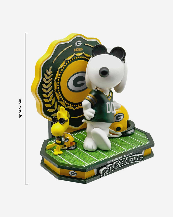 Green Bay Packers Snoopy & Woodstock Joe Cool Peanuts Dual Bobblehead FOCO - FOCO.com