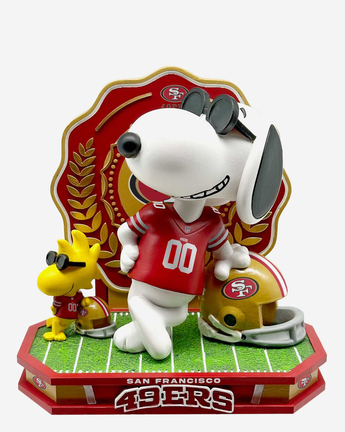 San Francisco 49ers Snoopy & Woodstock Joe Cool Peanuts Dual Bobblehead FOCO - FOCO.com