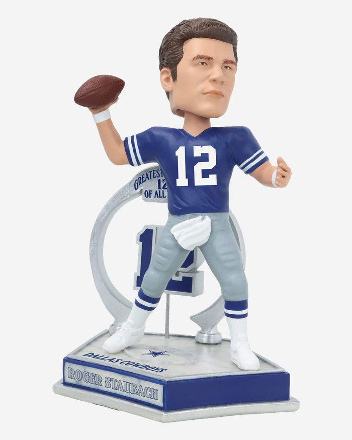 Roger Staubach Dallas Cowboys Legendary Number 12 Bobblehead FOCO - FOCO.com