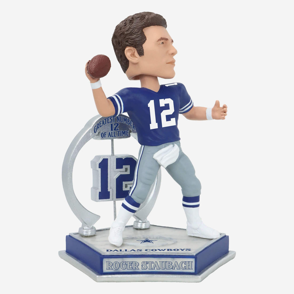 Roger Staubach Dallas Cowboys Legendary Number 12 Bobblehead FOCO - FOCO.com