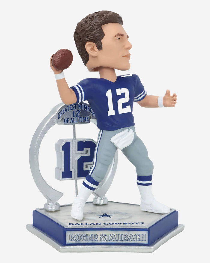 Roger Staubach Dallas Cowboys Legendary Number 12 Bobblehead FOCO - FOCO.com