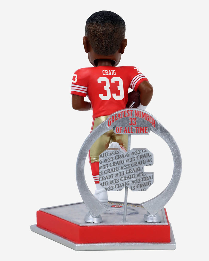 Roger Craig San Francisco 49ers Legendary Number 33 Bobblehead FOCO - FOCO.com