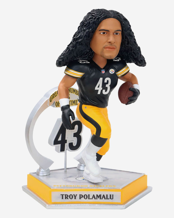 Troy Polamalu Pittsburgh Steelers Legendary Number 43 Bobblehead FOCO - FOCO.com