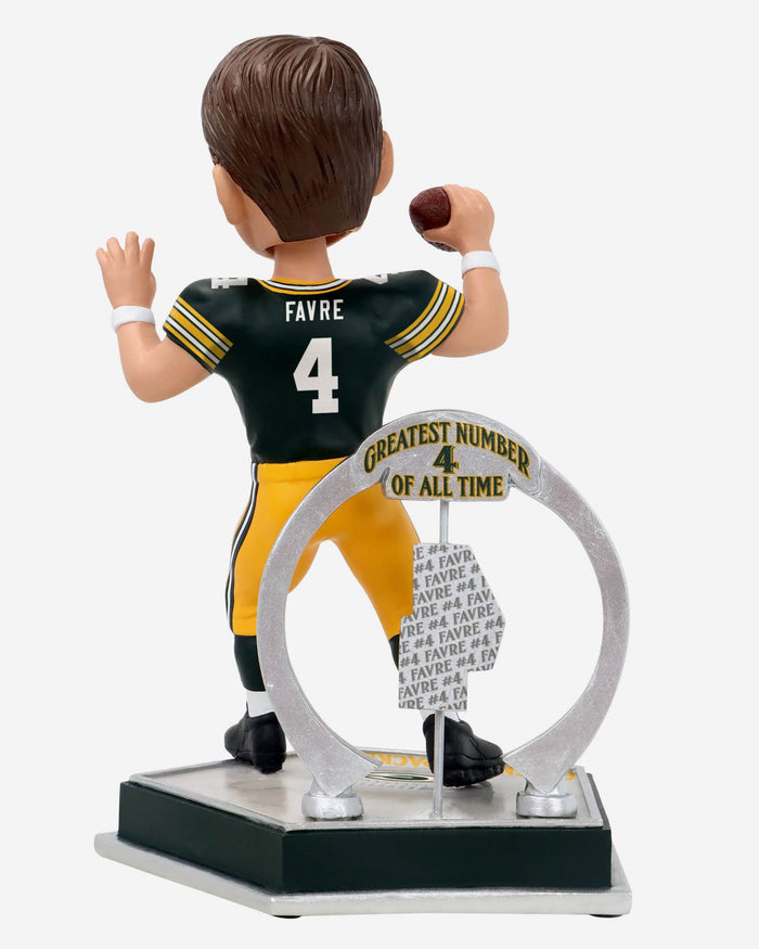 Brett Favre Green Bay Packers Legendary Number 4 Bobblehead FOCO - FOCO.com