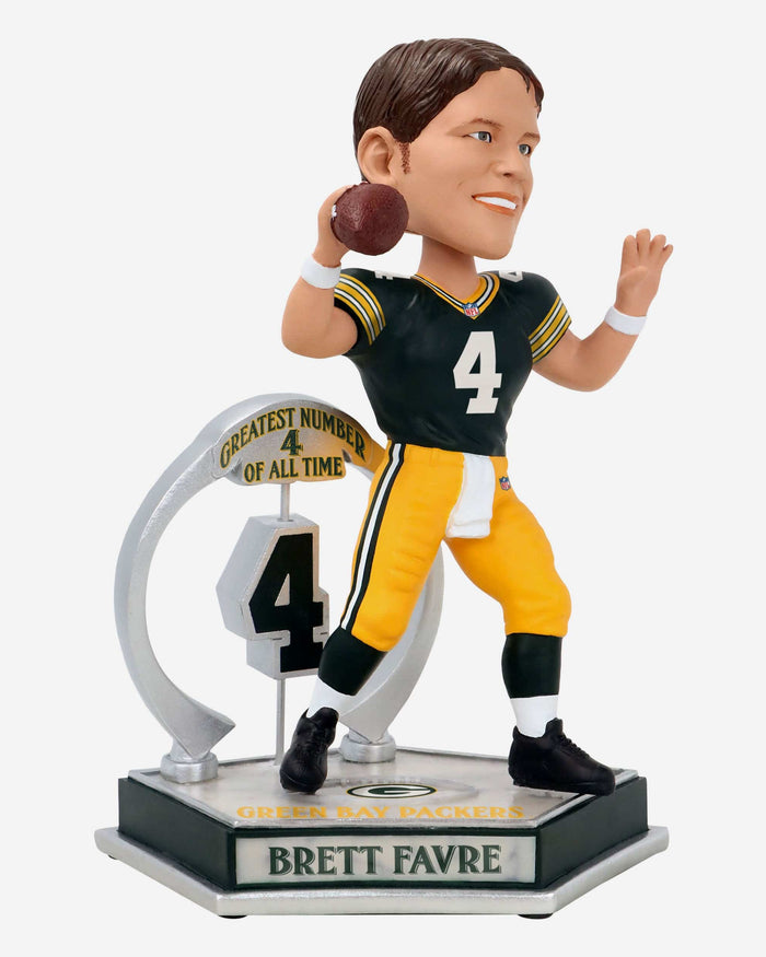 Brett Favre Green Bay Packers Legendary Number 4 Bobblehead FOCO - FOCO.com