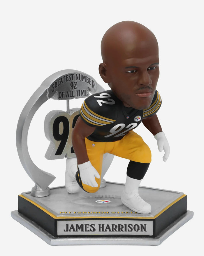 James Harrison Pittsburgh Steelers Legendary Number 92 Bobblehead FOCO - FOCO.com