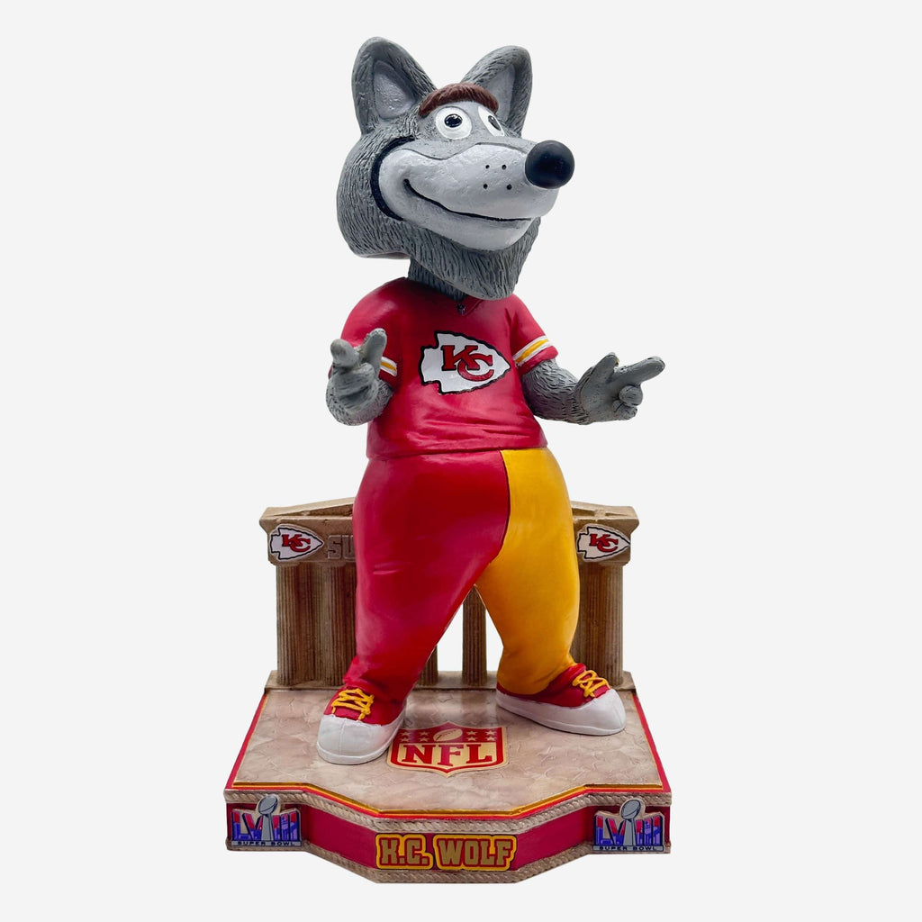 KC Wolf Kansas City Chiefs Super Bowl LVIII Bound Mascot Bobblehead FOCO - FOCO.com