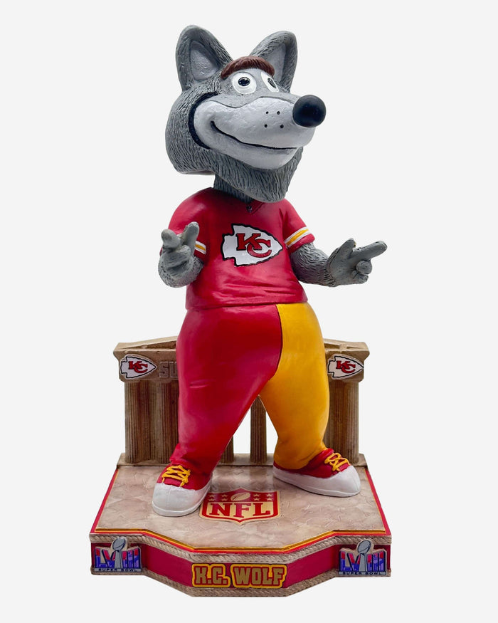 KC Wolf Kansas City Chiefs Super Bowl LVIII Bound Mascot Bobblehead FOCO - FOCO.com