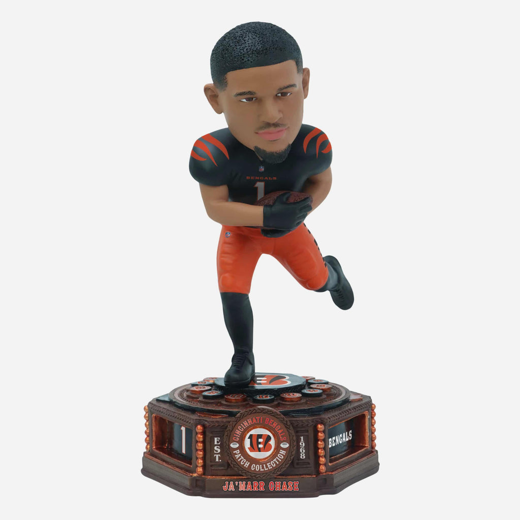 Ja'Marr Chase Cincinnati Bengals Patch Collection Bobblehead FOCO - FOCO.com