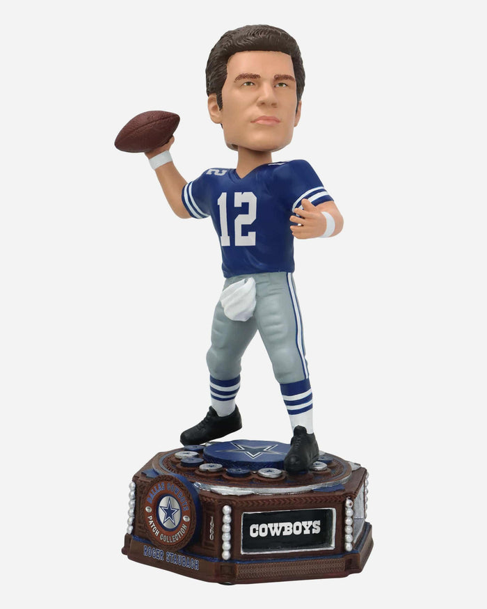 Roger Staubach Dallas Cowboys Patch Collection Bobblehead FOCO - FOCO.com
