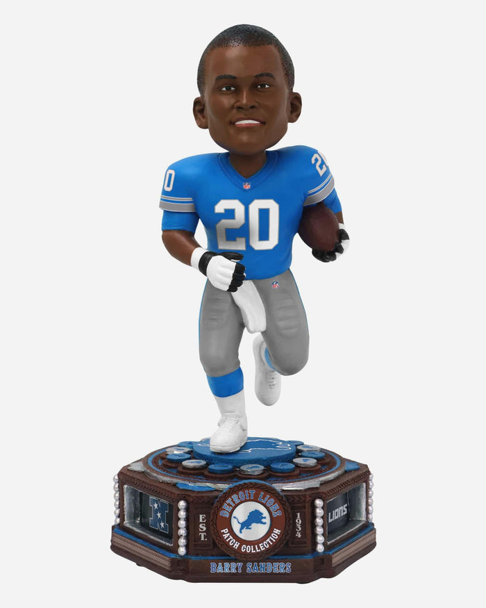 Barry Sanders Detroit Lions Patch Collection Bobblehead FOCO - FOCO.com
