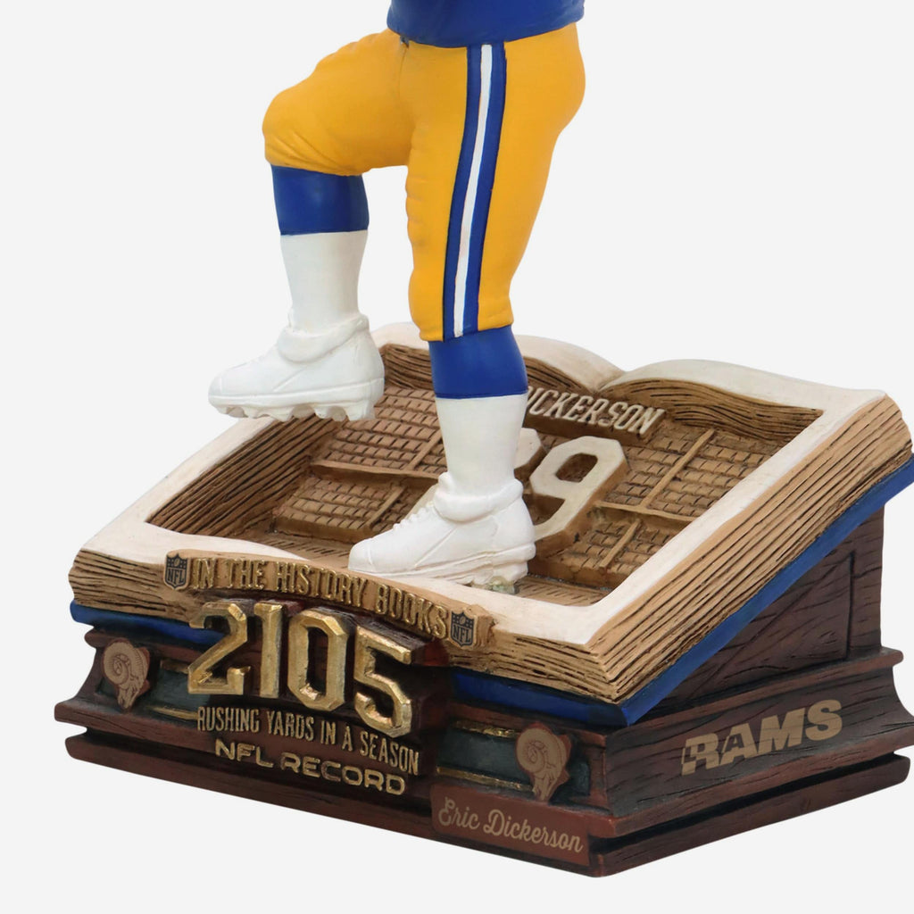 Eric Dickerson Los Angeles Rams Single-Season Rushing Record Book Bobb FOCO