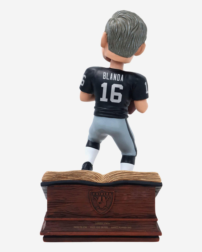 George Blanda Oakland Raiders All-Time Seasons Played Record Book Bobblehead FOCO - FOCO.com