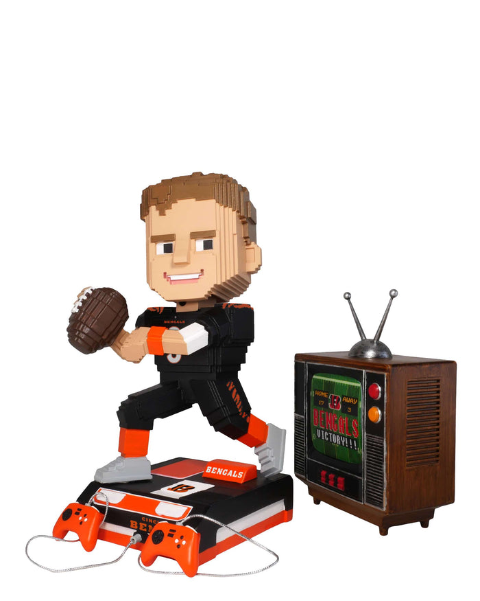Joe Burrow Cincinnati Bengals Retro 8 Bit Bobblehead FOCO - FOCO.com